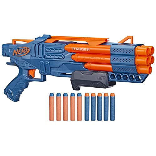 Lanzador Nerf Elite 2.0 Ranger PD-5 - con 5 cañones, 10 Dardos Nerf Elite, portadardos Integrado y Capacidad de personalización