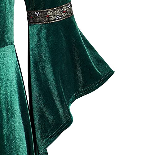 Laonajkd Disfraz Medieval Mujer Vestido Vintage Gótico para Mujer Disfraz para Halloween Mujer Disfraz de Cosplay Disfraz Edad Media Vestido Renacentista Fiestas y Eventos