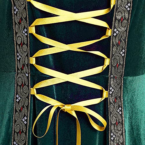 Laonajkd Disfraz Medieval Mujer Vestido Vintage Gótico para Mujer Disfraz para Halloween Mujer Disfraz de Cosplay Disfraz Edad Media Vestido Renacentista Fiestas y Eventos