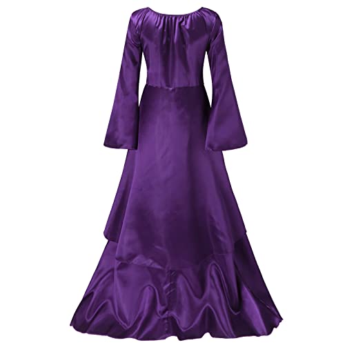 Laonajkd Vestido Medieval Mujer Vestido Vintage Gótico para Mujer Disfraz para Halloween Mujer Disfraz Cosplay Mujer Disfraz Edad Media Disfraces para Adultos Juego de Rol,Drama