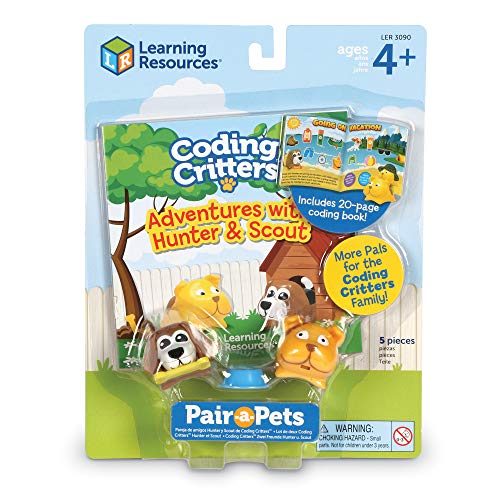 Learning Resources Pareja de Mascotas aventureras de Coding Critters Hunter y Scout