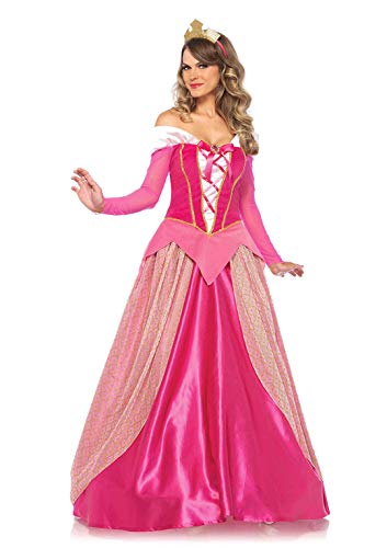 Leg Avenue-Pink Princess Aurora Fancy Dress Costume (Medium/UK 10-12, 2-Piece) Mujer, Color Rosa, (EUR 38-40) (85612)