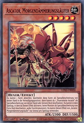 Legendary Duelists: Season 3 – Ascator, Amanecer – LDS3-DE050 – Ultra Rare – Alemán + Heartforcards Toploader