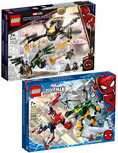 Lego 76195 Spider-Mans Drone Duell & 76198 Spiderman & Doctor Octopus Mech Battle