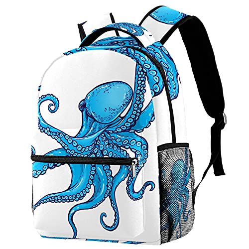 Leisure Campus - Mochilas de viaje, Octopus Sea Ocean con soporte para botellas para niñas y niños