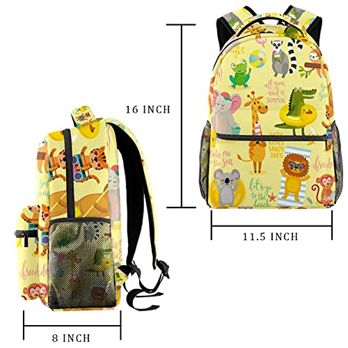 Leisure Campus - Mochilas de viaje, Zoo Panda Octopus Bolsas con soporte para botellas para niñas y niños