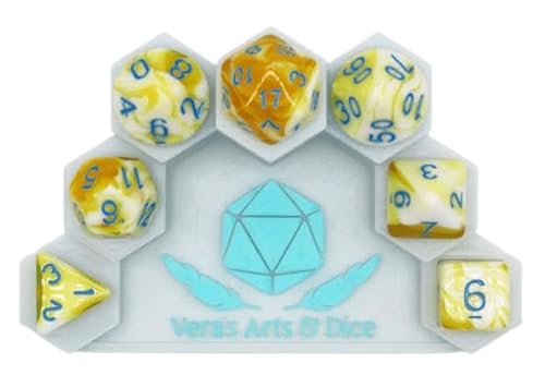 Lemon Curd Polyset Dice | Dungeons and Dragons