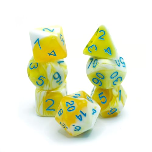 Lemon Curd Polyset Dice | Dungeons and Dragons