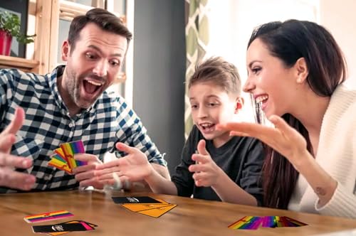 LENEN MOJIK - Juego de cartas para adultos y niños, juego de ambiente divertido y universal para divertirse entre amigos o familiares de 2 a 8 jugadores Arc en Iris