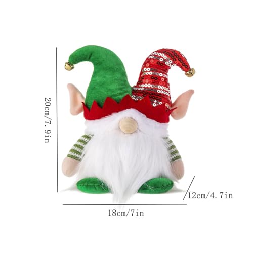 liaobeiotry Enanos de Navidad Muñecas sin rostro Enanos de peluche Decoraciones hechas a mano Adornos escandinavos Tomtes Decoraciones luminosas de Año Nuevo Enanos de Navidad Decoraciones de felpa