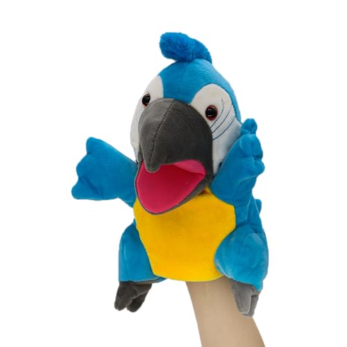 lilizzhoumax Loro de Peluche Marioneta de Mano, Loro de Peluche Lindas Muñecas de Relleno de Roedores, Bonitos Juegos de rol, Juguetes interactivos de educación temprana para niños