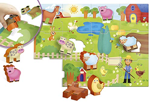 Lisciani - Carotina Baby Granja - Juego educativo para niños de 1 á 4 años