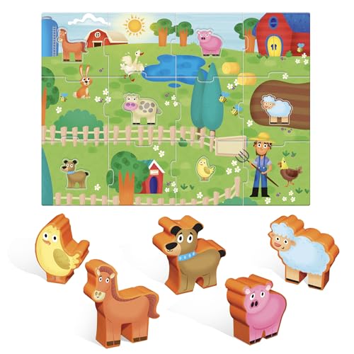 Lisciani - Carotina Baby Granja - Juego educativo para niños de 1 á 4 años