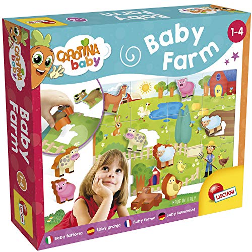 Lisciani - Carotina Baby Granja - Juego educativo para niños de 1 á 4 años