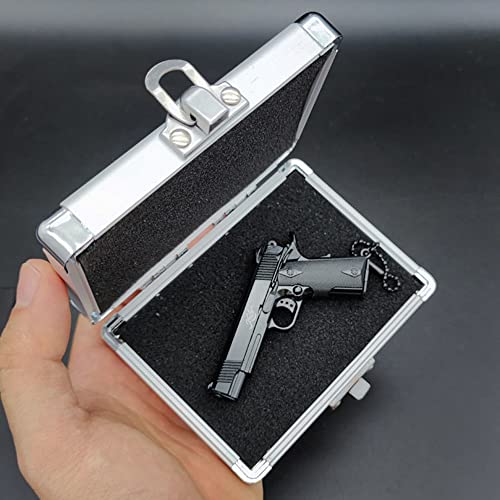 Llavero de Pistola, Llavero de Mini Pistola, Llavero de águila del Desierto Mini, Regalo de Llavero de semialeación Mini, Llavero de Pistola con Funda + Funda Transparente + Estuche de Transporte (9)