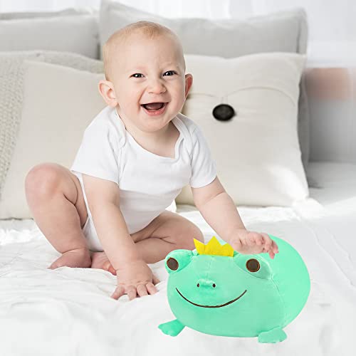 Locisne Rana de Peluche Juguete, Juguete de Muñeca de Peluche Suave, Decoración Creativa del Hogar para el Sofá Cama para Dormir - la Rana Sonriente, Regalo para, Verde 42 CM