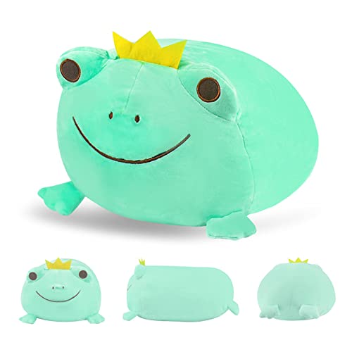 Locisne Rana de Peluche Juguete, Juguete de Muñeca de Peluche Suave, Decoración Creativa del Hogar para el Sofá Cama para Dormir - la Rana Sonriente, Regalo para, Verde 42 CM