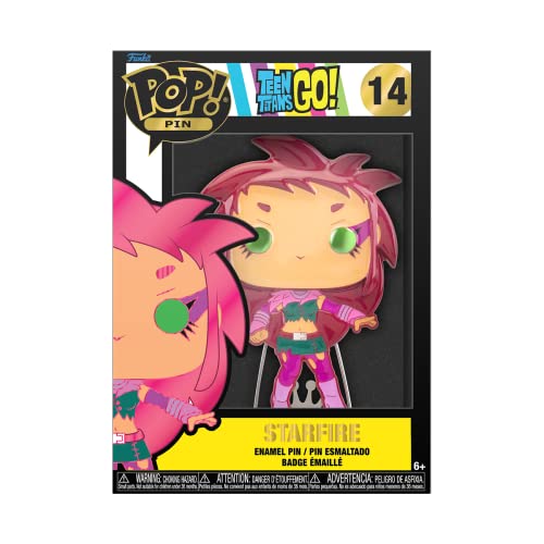 Loungefly Funko POP! Pin De Esmalte De Esmalte Grande DC: TEEN TITANS - Starfire - STARFIRE - Teen Titans Go! Pin De Esmalte - Broche Imperdible Coleccionable - Para Mochilas & Bolsas - Fans De TV