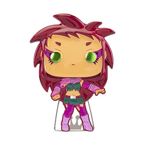 Loungefly Funko POP! Pin De Esmalte De Esmalte Grande DC: TEEN TITANS - Starfire - STARFIRE - Teen Titans Go! Pin De Esmalte - Broche Imperdible Coleccionable - Para Mochilas & Bolsas - Fans De TV