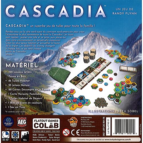 Lucky Duck Games - Cascadia - Juego de Mesa - Juego de Francia