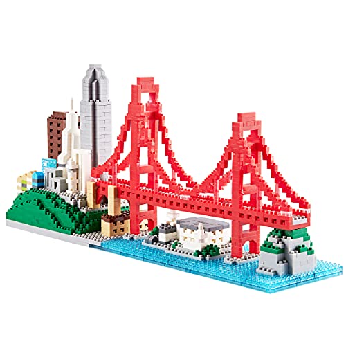 LULUFUN Juego de Bloques de construcción, Arquitectura de San Francisco Skylines, minikit de construcción para Adultos, Regalos de Juguete para cumpleaños, Navidad, Año Nuevo, 1610 Unidades