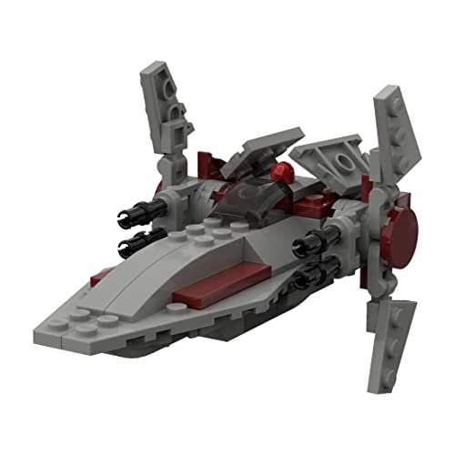 LuminaNova Juego de construcción de maquetas por satélite, 93 piezas, tecnología V-Wing Microfighter, modelo de buque de guerra MOC, juego de bloques de sujeción, juguete compatible con Lego