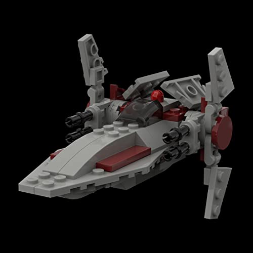 LuminaNova Juego de construcción de maquetas por satélite, 93 piezas, tecnología V-Wing Microfighter, modelo de buque de guerra MOC, juego de bloques de sujeción, juguete compatible con Lego