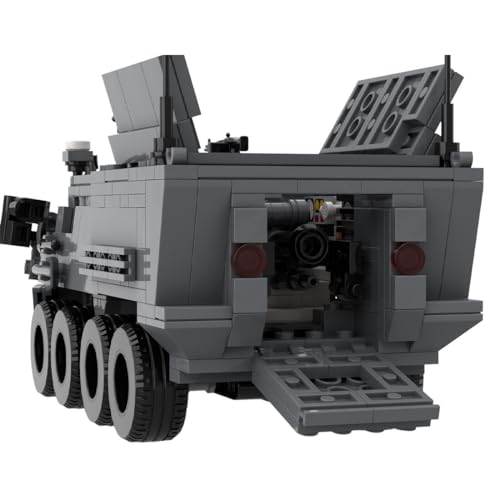 LuminaNova Modelo de vehículo de transporte militar, 619 piezas, modelo de vehículo de transporte de mortero, juego de vehículos militares para niños y adultos, compatible con Lego