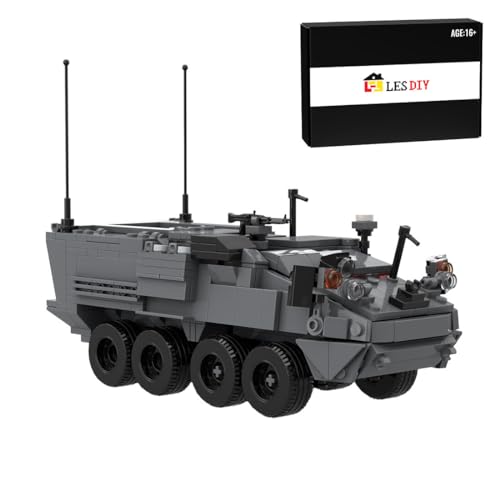 LuminaNova Modelo de vehículo de transporte militar, 619 piezas, modelo de vehículo de transporte de mortero, juego de vehículos militares para niños y adultos, compatible con Lego