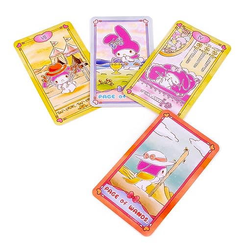 Luna's My Melody Tarot Tarot Cute Melody Tarot Tarjeta Kawaii Fan-Vitcoro Tarot Torre 78 hojas 10 x 6 cm