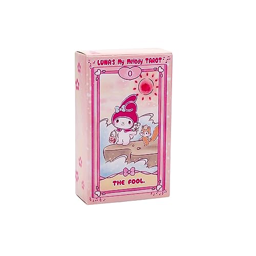 Luna's My Melody Tarot Tarot Cute Melody Tarot Tarjeta Kawaii Fan-Vitcoro Tarot Torre 78 hojas 10 x 6 cm