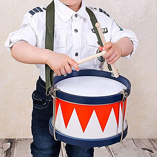 Lweiurhs Juego de Tambor de Juguete para Niños con Palo de Correa de Transporte para Niños de Edad Baja, Regalo para DesVelopper el Sentido del Ritmo de los Niños