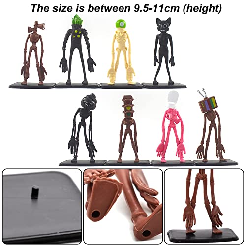 LYJOW 8 PCS SCP Siren Head Action Figure,Siren Head Figura PVC De Dibujos Animados Model Toy,Juguete De Muñeca Modelo De Terror, Cumpleaños para Niños Regalo