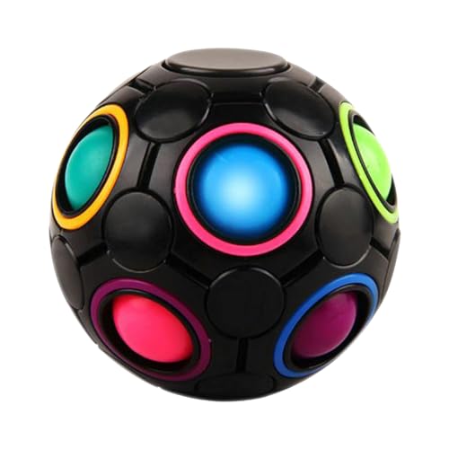 Magic Rainbow Ball - Bola de Arco Iris Mágica, Rompecabezas de Habilidad y Desarrollo Mental, Juego de Cubo de Arco Iris Compacto y Suave
