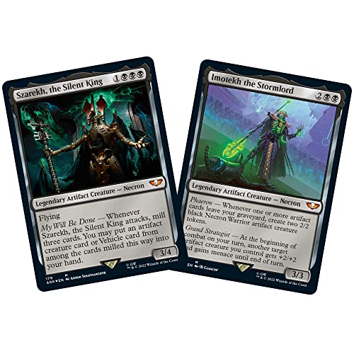 Magic The Gathering Más allá del Multiverso: Warhammer 40,000 Mazo de Commander, de Dinastías Necronas, Versión en Inglés