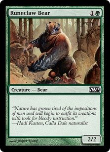 Magic The Gathering Runeclaw Bear Orso Zampa di Runa - Magic 2011 Core Set