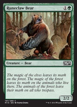 Magic The Gathering Runeclaw Bear Orso Zampa di Runa - Magic 2015 Core Set