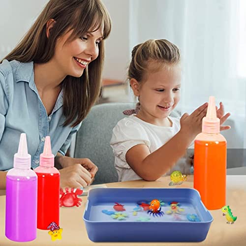 Magic Water Elf Perlas de duendes de agua mágica, set de gel para agua para manualidades infantiles, para crear coloridas criaturas marinas hechas a mano, incluye moldes (6 colores)