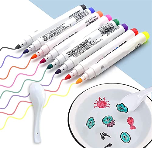 Magical Water Painting Pen, Magical Floating Ink Pen, Magical Floating Drawings Bundle, Magic Doodle Drawing Pens for Kids Boys Girls Adults (2pcs(12 Colors set))