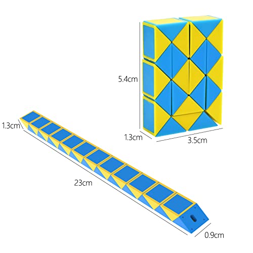 Magische Schlange Würfel GOLDGE 13 Stück 24 Blöcke Schlange Würfel Spielzeug Puzzle Würfel Magic Würfel Spielzeug Partygeschenke für Kinder