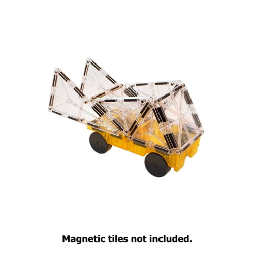 Magna-Tiles Cars Expansion Set, The Original Magnetic Building Tiles For Creative Open-Ended Play, Educational Toys For Children Ages 3 Years + (2 Pieces) (16022)