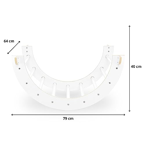 Mamabrum, de Madera, Patio de recreo en casa 2 en 1 balancín, Escalera y Pared para Escalar, 9 peldaños, Tablero de Doble Cara, Escalera para trepar, Multifuncional, máx. Carga: 50 kg