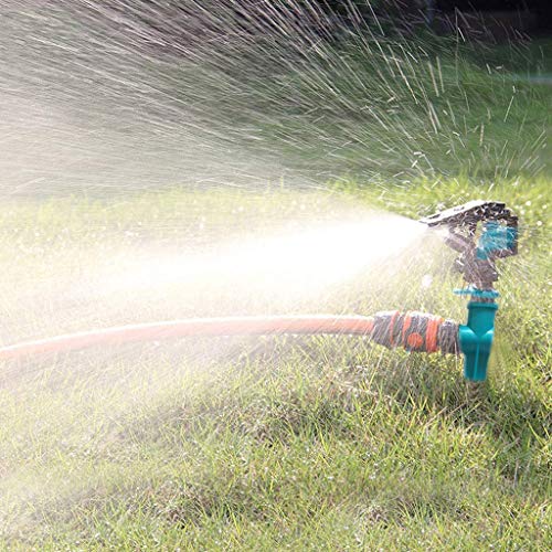 Manguera de riego por pulverización, sistema de aspersión, césped, césped, agua giratoria, jardín, impulso, rociador de agua, bomba de estanque, con filtro, 6000 litros (azul, talla única)