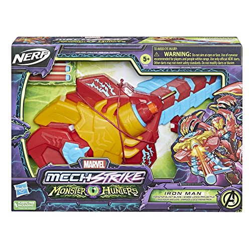 Marvel Avengers Mech Strike Monster Hunters - Lanzador Espada de Iron Man - Juguete para niños a Partir de 5 años