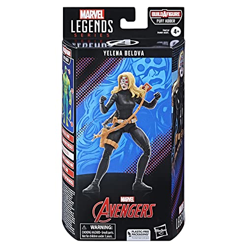 Marvel Hasbro Legends Series - Figura Coleccionable de Yelena Belova Black Widow de 15 cm - Cómics clásicos, F6614