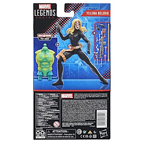 Marvel Hasbro Legends Series - Figura Coleccionable de Yelena Belova Black Widow de 15 cm - Cómics clásicos, F6614