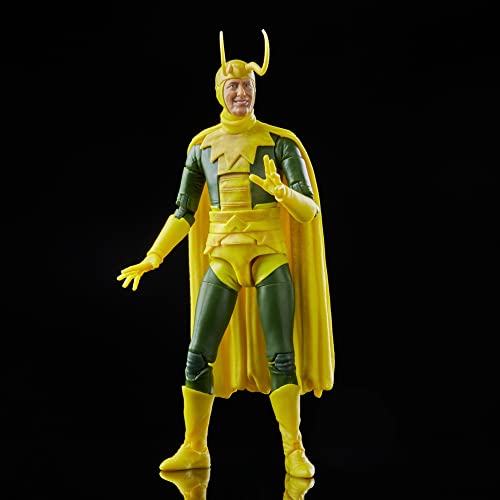 Marvel Hasbro Legends Series - Universo Cinematográfico de en Disney Plus - Figura de Loki Clásico - 5 Accesorios y 1 Pieza para armar Figura Adicional, F3702