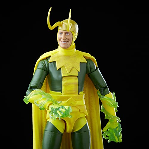 Marvel Hasbro Legends Series - Universo Cinematográfico de en Disney Plus - Figura de Loki Clásico - 5 Accesorios y 1 Pieza para armar Figura Adicional, F3702