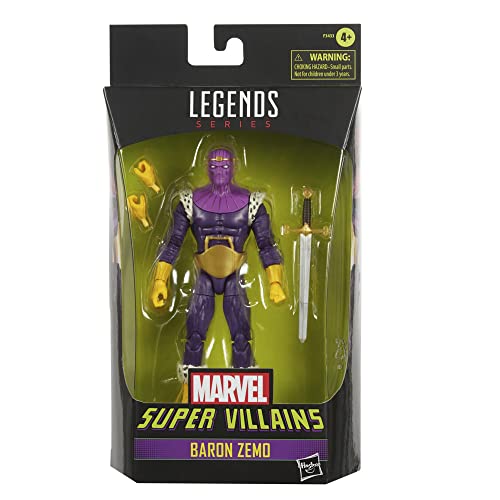 Marvel Legends Series, Figura de la colección Baron Zemo de 15 cm Inspirada en los cómics clásicos con 3 Accesorios