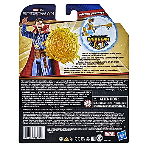 Marvel Spider-Man 15 cm Mystery Web Gear Doctor Strange, 1 Accesorio de Armadura misteriosa y 1 Accesorio de Personaje, a Partir de 4 años